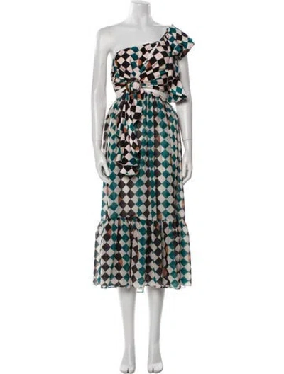 Pre-owned Patbo Printed Midi Length Dress W/ Tags In Multi