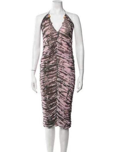 Pre-owned Patbo Printed Midi Length Dress W/ Tags In Multicolor