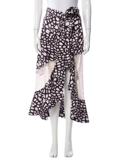 Pre-owned Patbo Printed Midi Length Skirt W/ Tags In Multi