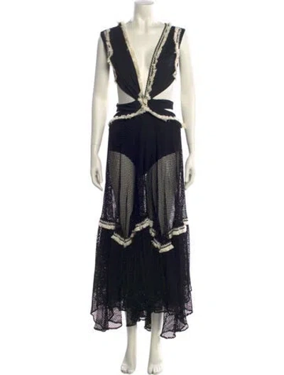 Pre-owned Patbo Printed Mini Dress In Black