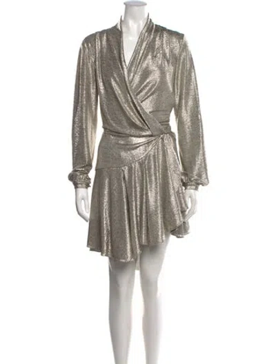 Pre-owned Patbo Printed Mini Dress In Metallic/neutrals