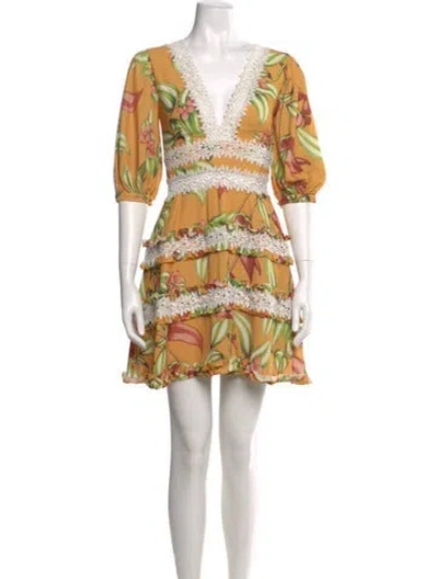 Pre-owned Patbo Printed Mini Dress In Multi