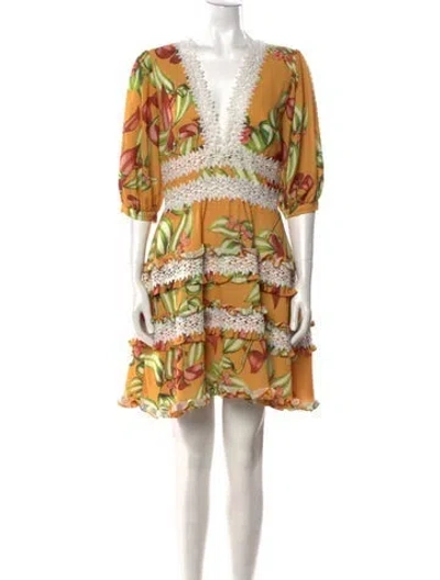 Pre-owned Patbo Printed Mini Dress In Multi