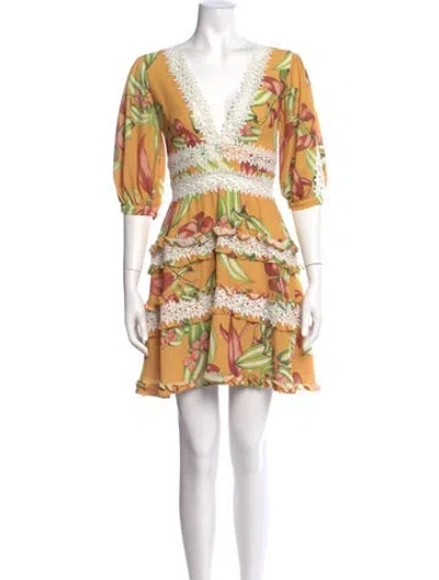 Pre-owned Patbo Printed Mini Dress In Multi