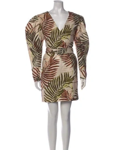 Pre-owned Patbo Printed Mini Dress In Neutral