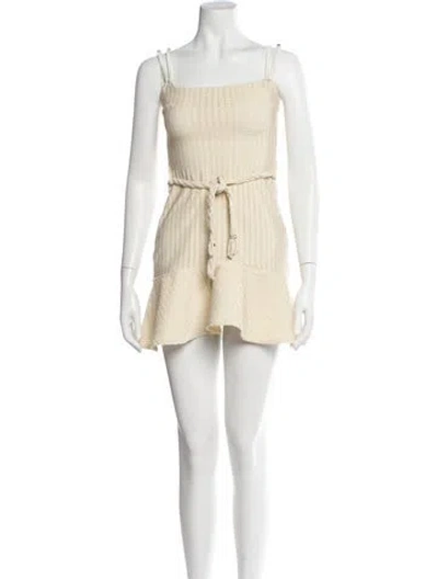 Pre-owned Patbo Printed Mini Dress In Neutral