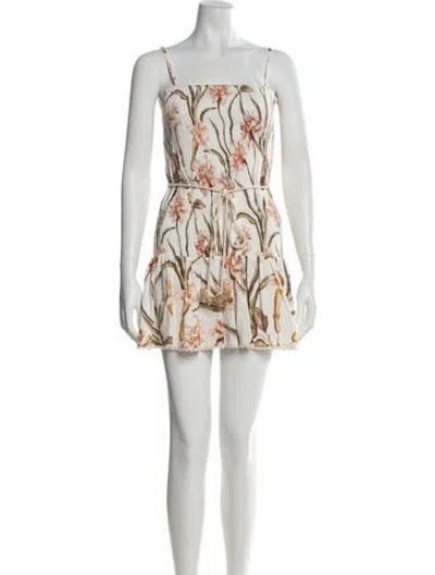 Pre-owned Patbo Printed Mini Dress In Neutral