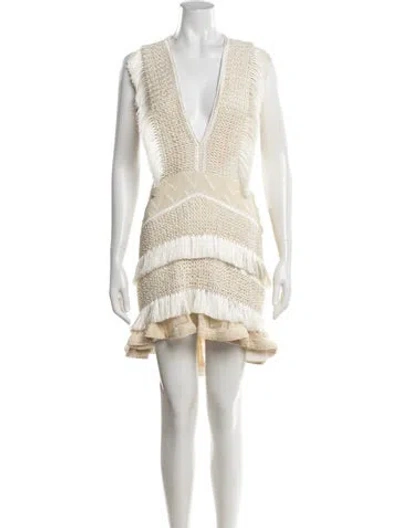 Pre-owned Patbo Printed Mini Dress In Neutrals