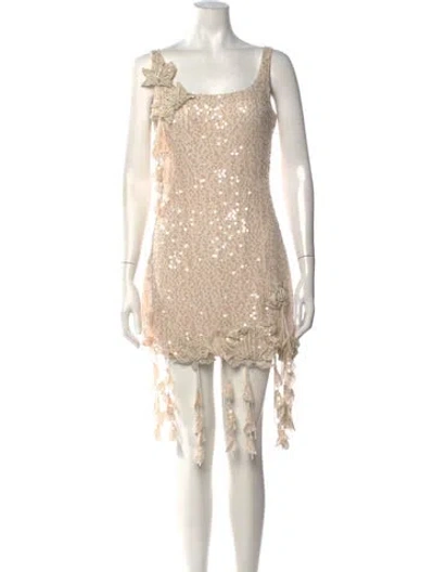 Pre-owned Patbo Printed Mini Dress In Neutrals