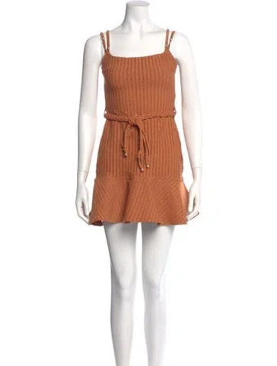 Pre-owned Patbo Printed Mini Dress In Orange