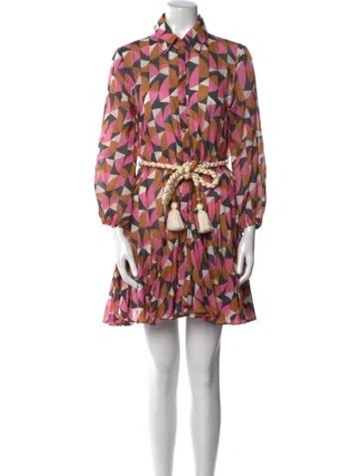 Pre-owned Patbo Printed Mini Dress In Pink