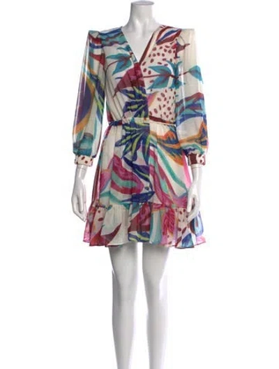 Pre-owned Patbo Printed Mini Dress In Pink