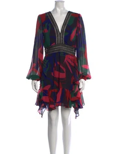 Pre-owned Patbo Printed Mini Dress In Pink