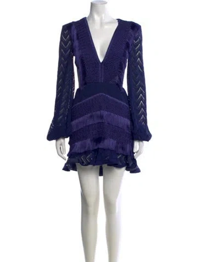 Pre-owned Patbo Printed Mini Dress In Purple