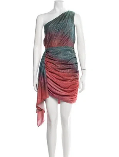 Pre-owned Patbo Printed Mini Dress In Red