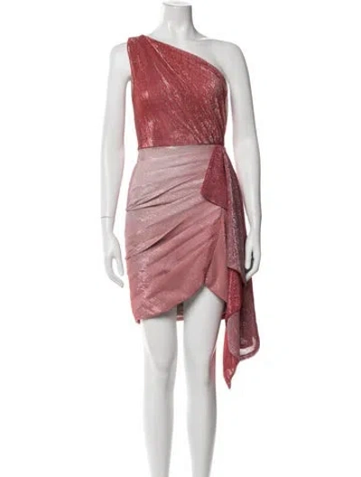 Pre-owned Patbo Printed Mini Dress In Red