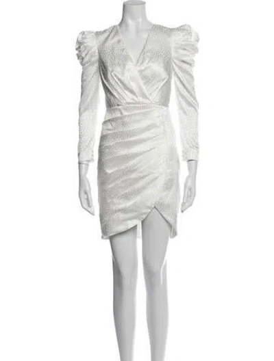 Pre-owned Patbo Printed Mini Dress In Silver