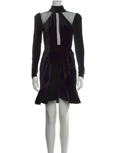 Pre-owned Patbo Printed Mini Dress W/ Tags In Black