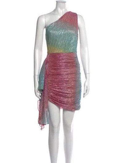 Pre-owned Patbo Printed Mini Dress W/ Tags In Blue