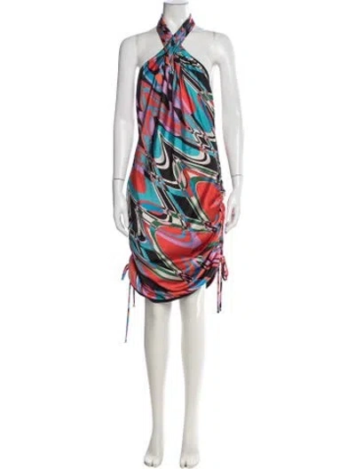 Pre-owned Patbo Printed Mini Dress W/ Tags In Multi