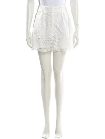 Pre-owned Patbo Printed Mini Shorts In White