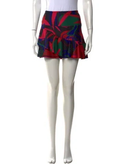 Pre-owned Patbo Printed Mini Skirt W/ Tags In Multicolor