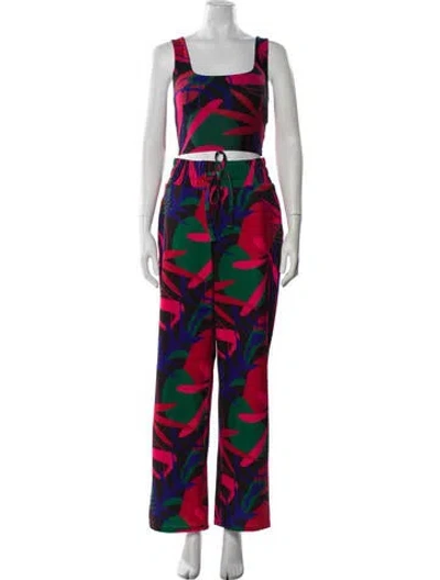 Pre-owned Patbo Printed Pant Set In Multi
