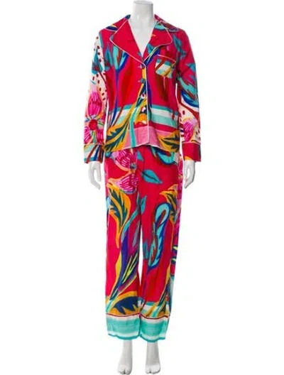 Pre-owned Patbo Printed Pant Set In Multi