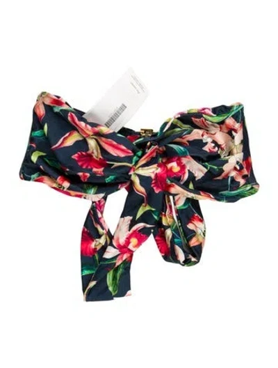 Pre-owned Patbo Printed Top In Blue