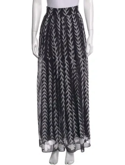 Pre-owned Patbo Printed Wide Leg Pants In Black