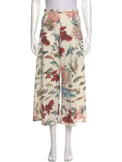 Pre-owned Patbo Printed Wide Leg Pants In Neutral