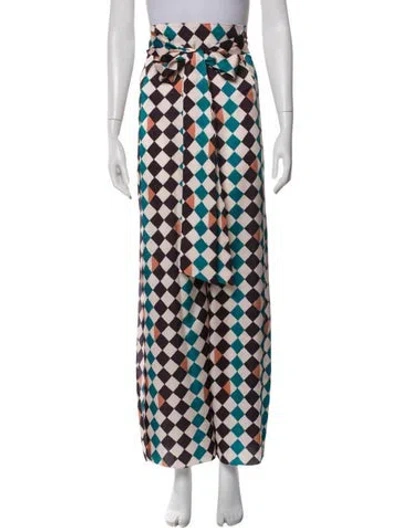 Pre-owned Patbo Printed Wide Leg Pants In Neutral