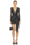 Patbo Prism Lurex Mini Dress In Black