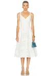 Patbo Rhythmic Lace Midi Dress In White