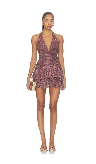 Patbo Rose Mirage Short Dress In Purple