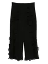 Patbo Ruffle-detailing Trousers In Black