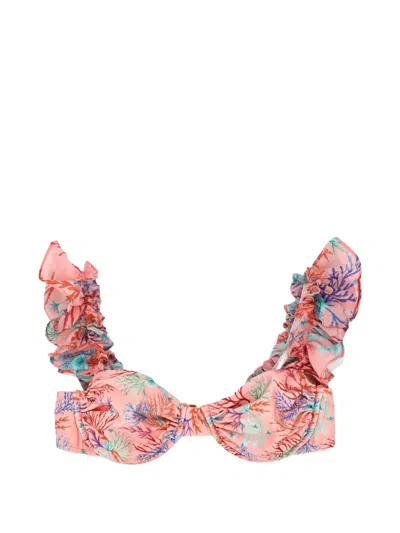 Patbo Ruffled-detail Bikini Top In Pink