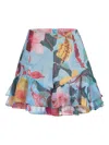 Patbo Ruffled Floral Shorts In Blue