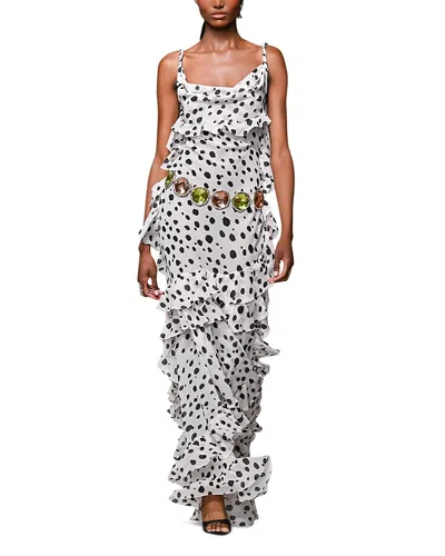 Patbo Ruffled Maxi Dress In White