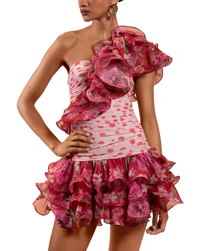 Patbo Ruffled Mini Dress In Red