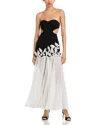 Patbo Runway Floral Strapless Dress In Multi