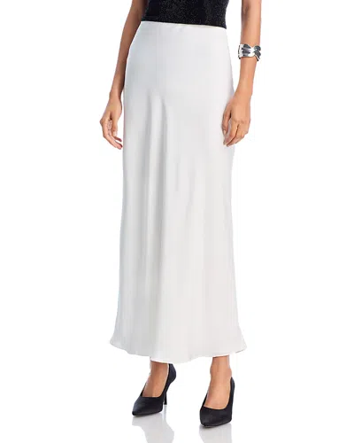 Patbo Satin Sun Midi Skirt In Off White