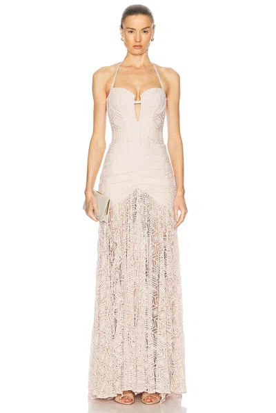 Patbo Seashell Lyrca Dress In Sand