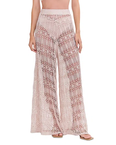 Patbo Seashell Swim Cover-up Pants In Beige