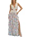 Patbo Seaweed Trim Maxi Dress In Multi