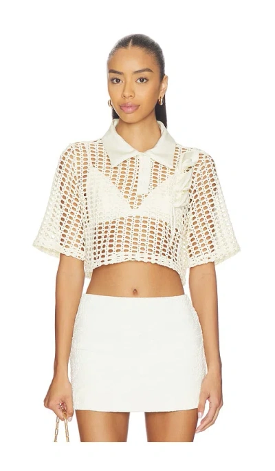 Patbo Selene Mesh Shirt In White