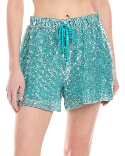 Patbo Sequin Drawstring Short In Blue
