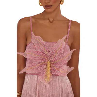 Patbo Solar Embroidery Maxi Dress In Pink
