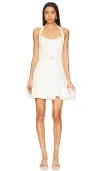 Patbo Women's Soleil Beaded Halter Minidress In 白色