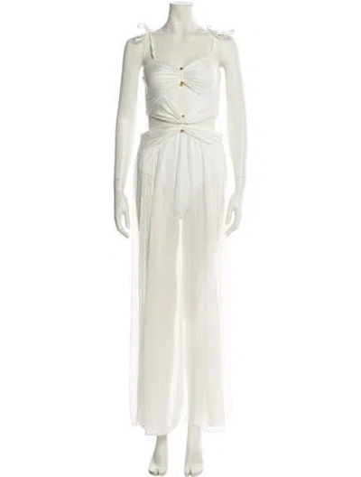 Pre-owned Patbo Square Neckline Long Dress W/ Tags In Neutral